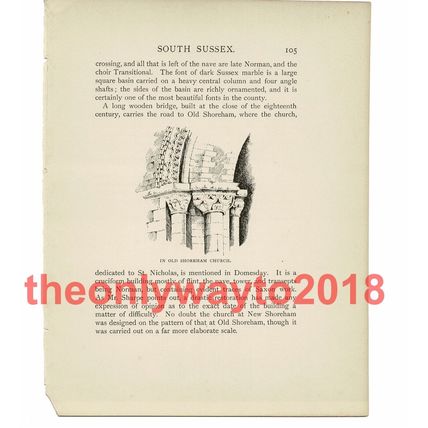 In Old Shoreham Church, Sussex, Book Illustration (Print), 1903