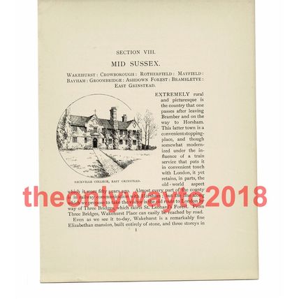Sackville College, East Grinstead, Sussex, Book Illustration (Print), 1903
