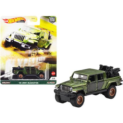 2020 Jeep Gladiator Rubicon Pickup Truck with Two Motorcycles Green Metallic ...
