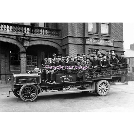 pu3026 - Yorks - Charabanc Taxi outside Station Hotel, Thurnscoe- print 6x4