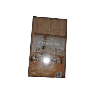 Dura-Craft Miniature Wood Furniture Bathroom Kit 1:12 Scale
