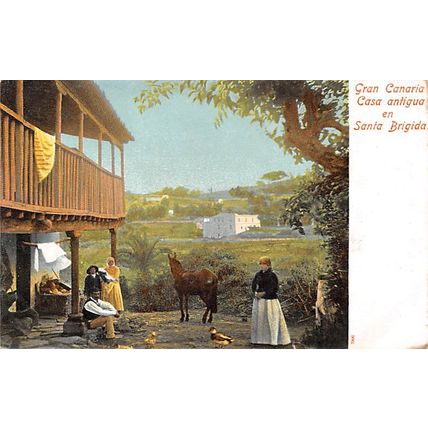 Gran Canaria. Casa antigua en Santa Brigida : u/b postcard