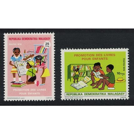 Malagasy Rep. Children's Books Promotion 2v 1976 MNH SG#363-364 Sc#449-460