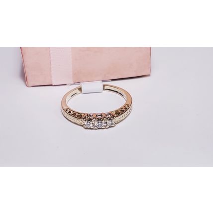 Estate .15ctw Diamond fancy Heart side 14Kt Y/Gold Tracer/Anniversary Band#20635