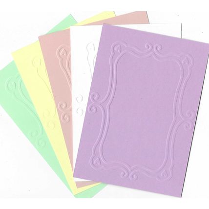 A6 Embossed Paper. 10 Sheets. Frame. Cardmaking Scrapbooking Crafts