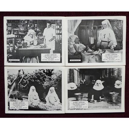 NUN'S STORY, The (1959) 8 UK FOH / Lobby cards ***Audrey Hepburn***