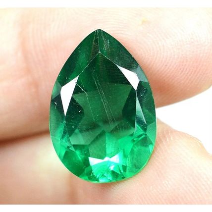 8.35 Ct Colombian Natural Green Emerald Pear Shape Loose Gemstone
