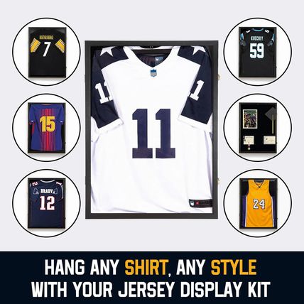 Jersey Wooden Frame Display Case -Shadow Box with 98% UV Protection Acrylic and