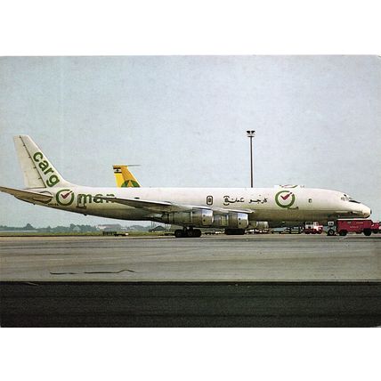 Aircraft postcard CargOman Douglas DC-8, A40-PA. Unposted