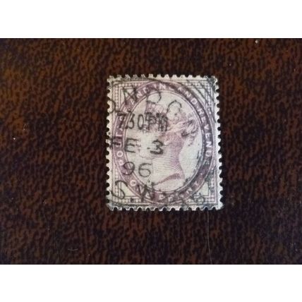 1881 GB Queen Victoria SG172 1d lilac fine used stamp London SW date Feb 3 1896