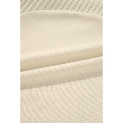 Beige Thermal Knit Patchwork Exposed Seam Long Sleeve Top