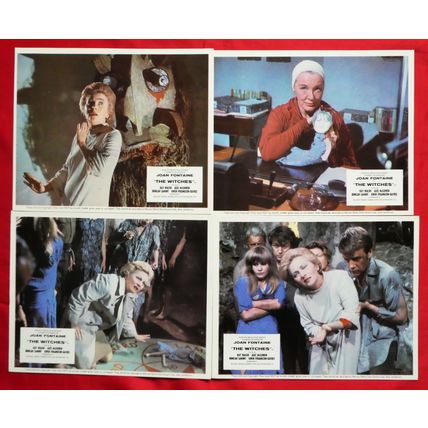 WITCHES, The (1966) original UK FOH / Lobby card set ***Joan Fontaine*** SIGNED