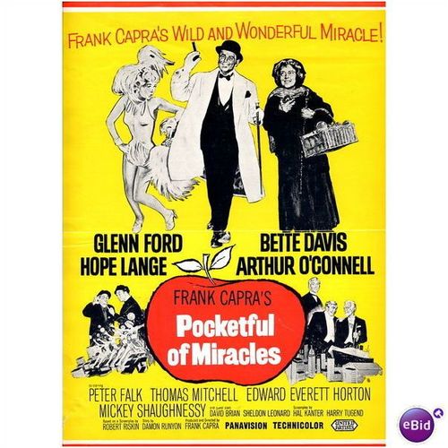 POCKETFUL OF MIRACLES Glenn Ford, Bette Davis, Hope Lange 1961 Press Book