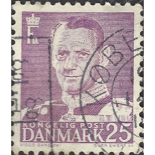 DENMARK, King Frederick IX, violet 1955, 25ore
