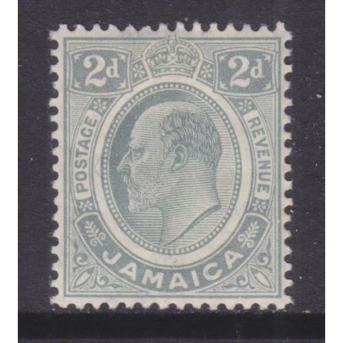 Jamaica KEVII 1911 2d Grey Mounted Mint MM SG 57 postage stamp