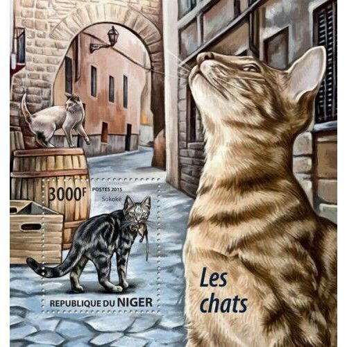 NIGER 2015 SHEET MNH CATS CHATS KATZEN GATOS GATTI 2A