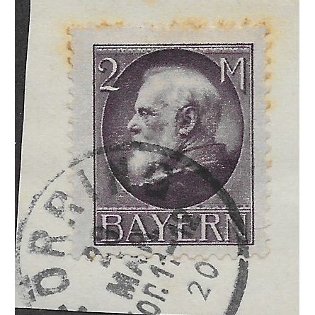 GER (BAVARIA) 1914 2m KING LUDWIG III' (PERFED) FINE USED (EBID64-445)