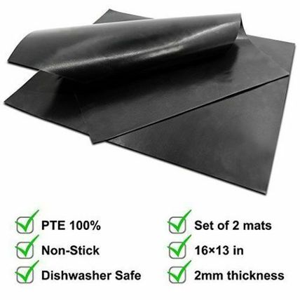 2PCS Barbecue Pad High Temperature Resistance Non-stick Outdoor BBQ Grill Mat UK