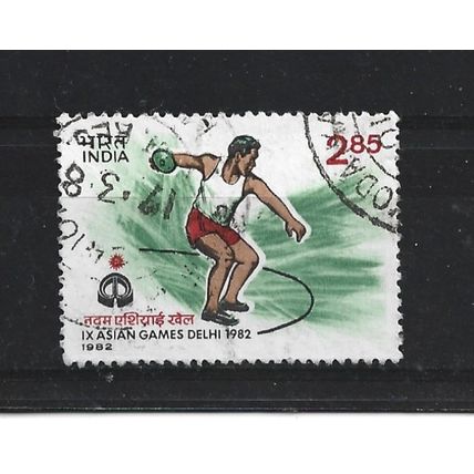 India.SG1063 2r 85 Discus Throwing.Fine Used.June23