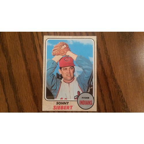 1968 Topps Card # 295 Sonny Siebert Very Good (3) Cleveland Indians
