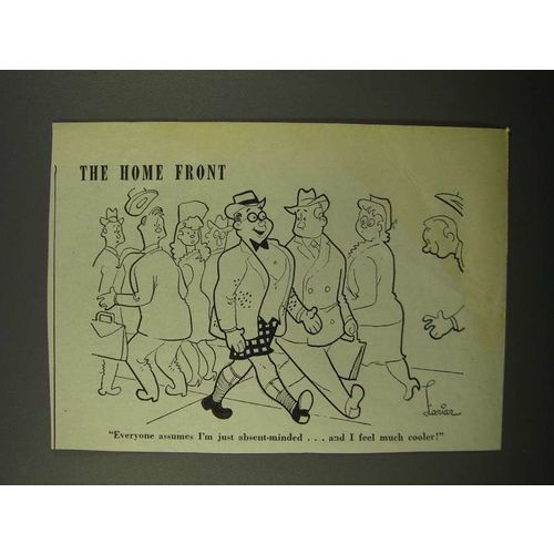 1945 Cartoon by Lawrence Lariar - Feel Much Cooler