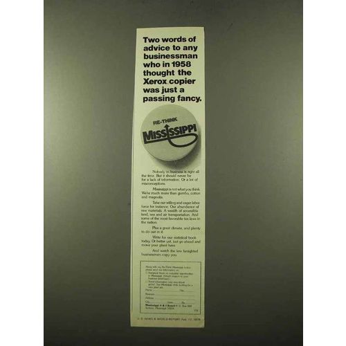1975 Mississippi A & I Board Ad - Xerox Copier