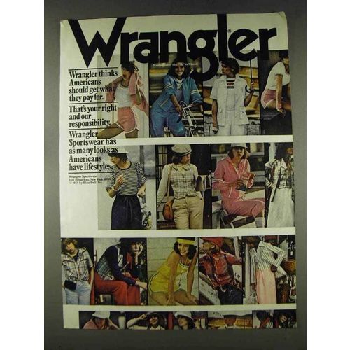 1978 Wrangler Sportswear Ad - Women's Fashion