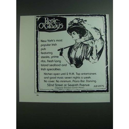 1984 Rosie O'Grady's Irish pub Ad