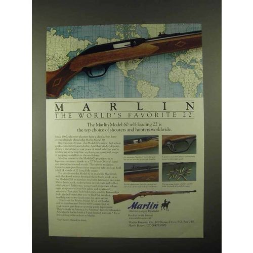 1997 Marlin Model 60 Rifle Ad - World's Favorite 22