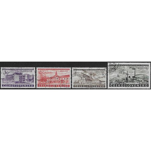 Mi 1097/100: National Stamp Exhibition, Brno 1958.