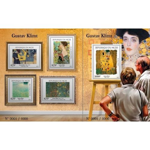 NIGER 2015 SHEET MNH GUSTAV KLIMT ART PAINTINGS ARTE PINTURAS PEINTURES 4