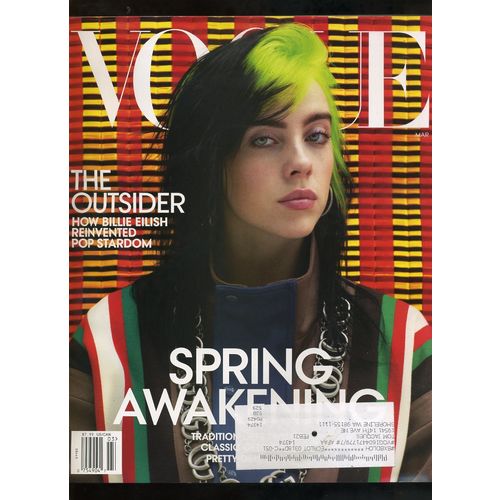 BILLIE EILISH, Gigi Hadid, Bella Hadid, Kendall Jenner VOGUE MagZ. March 2020