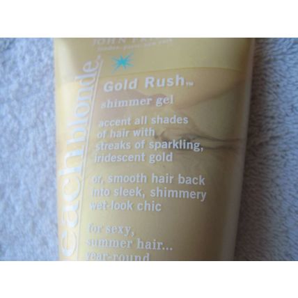 John Frieda Beach Blonde Gold Rush Shimmer Gel 4oz Tube Sparkling Accent Partial