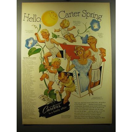 1950 Carter's Underwear Ad - Hello, Carter Spring