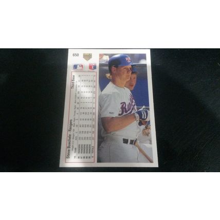 1991 Upper Deck Card # 650 Steve Buechele Excellent (5) Texas Rangers