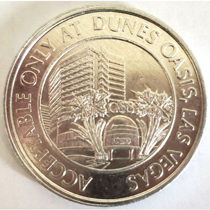 Vintage Dunes Casino Slot Token - 1983 - Las Vegas, Nevada - Dunes Oasis
