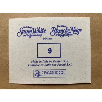 Snow White and the Seven Dwarfs Sticker # 9 (A) unused 1994 Panini Disney