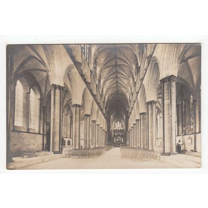 Salisbury Cathedral Interior Wiltshire Postcard Local Publisher Brooks