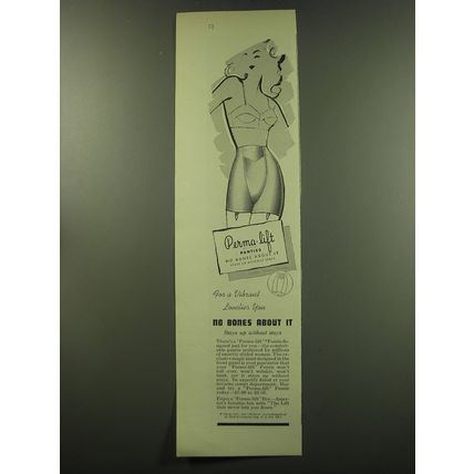 1949 Perma-Lift Panties Ad - For a Vibrant Lovelier You No Bones About It