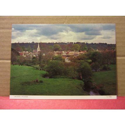 THE VILLAGE, LACOCK, WILTSHIRE. unused postcard by Judges =