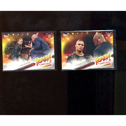 2019 Topps WWE Raw Rowdy Ronda Rousey Spotlight 4 CARD LOT #6,9,16,33 NM