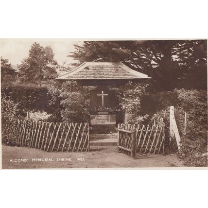 Alcombe Memorial Shrine Somerset Antique Postcard