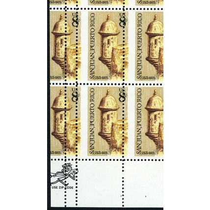 1437, MNH 8¢ Puerto Rico Freaky Misperforated Error Sheet of 50 * Stuart Katz