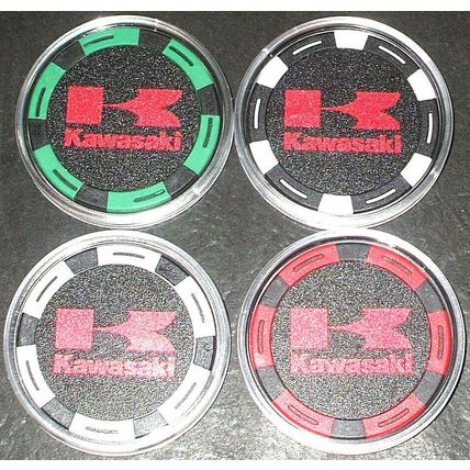 Kawasaki Poker Chip Golf Ball Marker Sample Set - 4 Chips