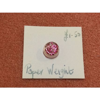 Pink Glitter Paperweight 1:12th Dolls House Miniature