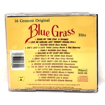 16 Greatest Original Blue Grass Hits 1988 Music CD