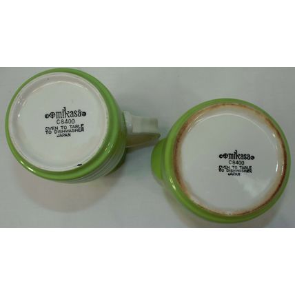 Mint Rare 1970s Mikasa Everfresh C8400 Sugar Cream 3 Coffee Cup Saucer Plate Set