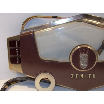 Zenith Cobra Matic Radio Record Player Face Plate with Buttons & Wiring