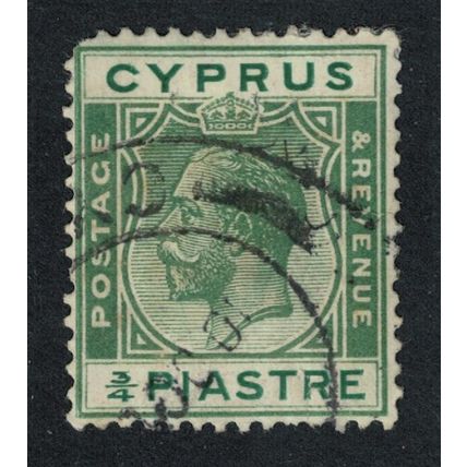 Cyprus George V ¾ Piastres Def 1921 Canc SG#105