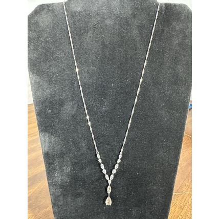 Bomb Party Necklace RBP Rhodium Plated 18" Stylish Chic Revealed